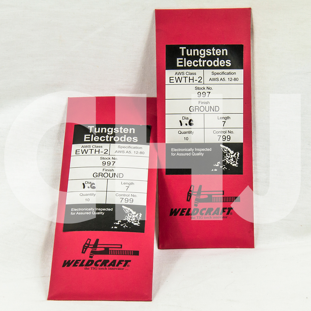 WELDCRAFT TUNGSTEN WT-20 RED FOR STAINL   ESS ALUMINIUM TIG WELDING