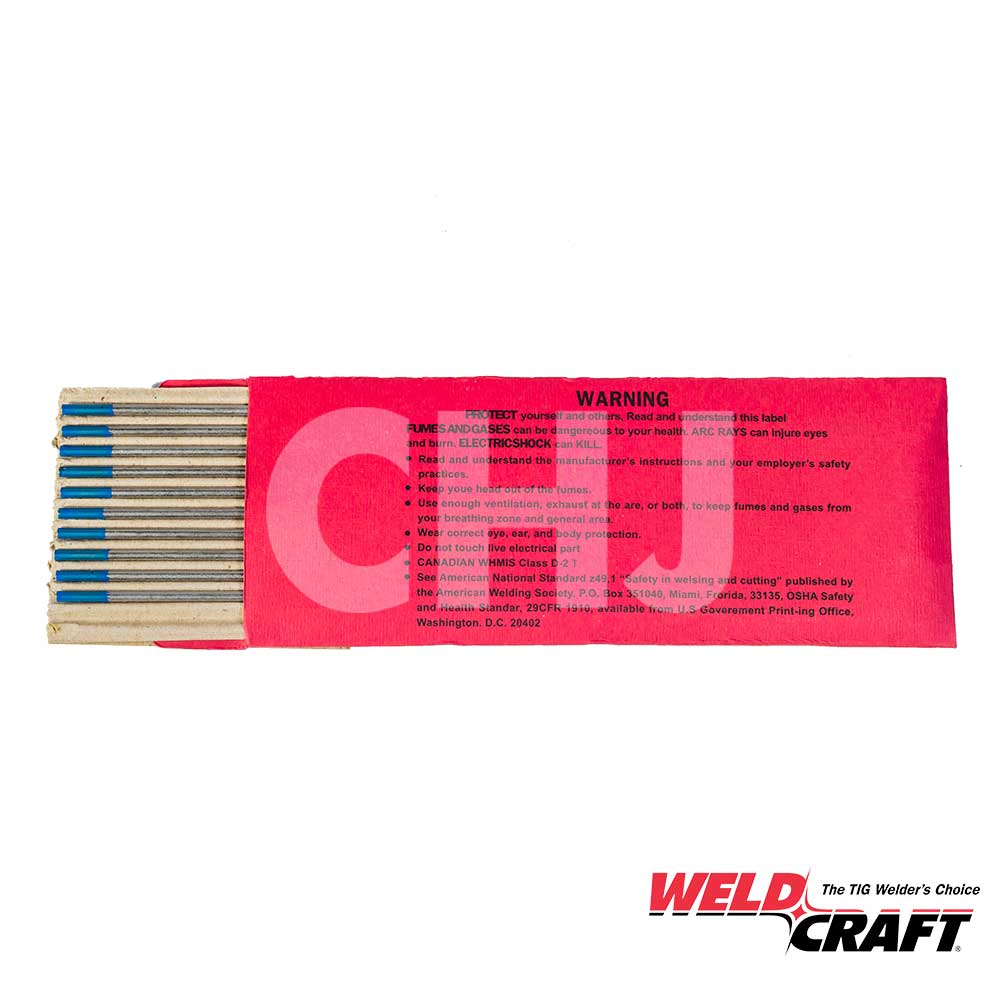 WELDCRAFT TUNGSTEN PURE WL20 BLUE FOR STAINLESS CARBON STEEL TIG