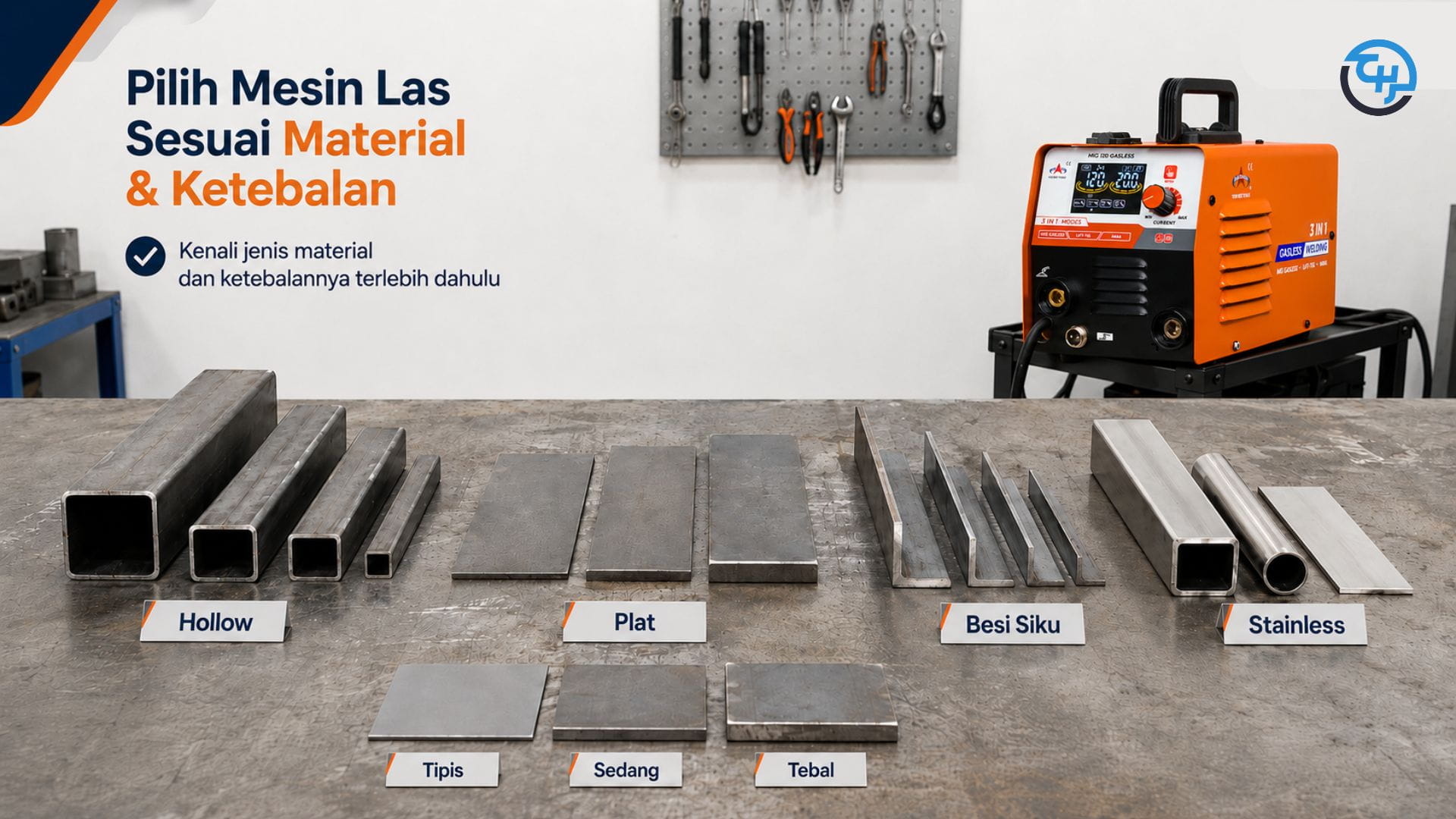 Jenis material dan ketebalan untuk memilih mesin las